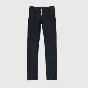 ALL SAINTS WASHED BLACK LOW RISE ZIP SKINNY FIT JEANS WOMEN’S SIZE 28